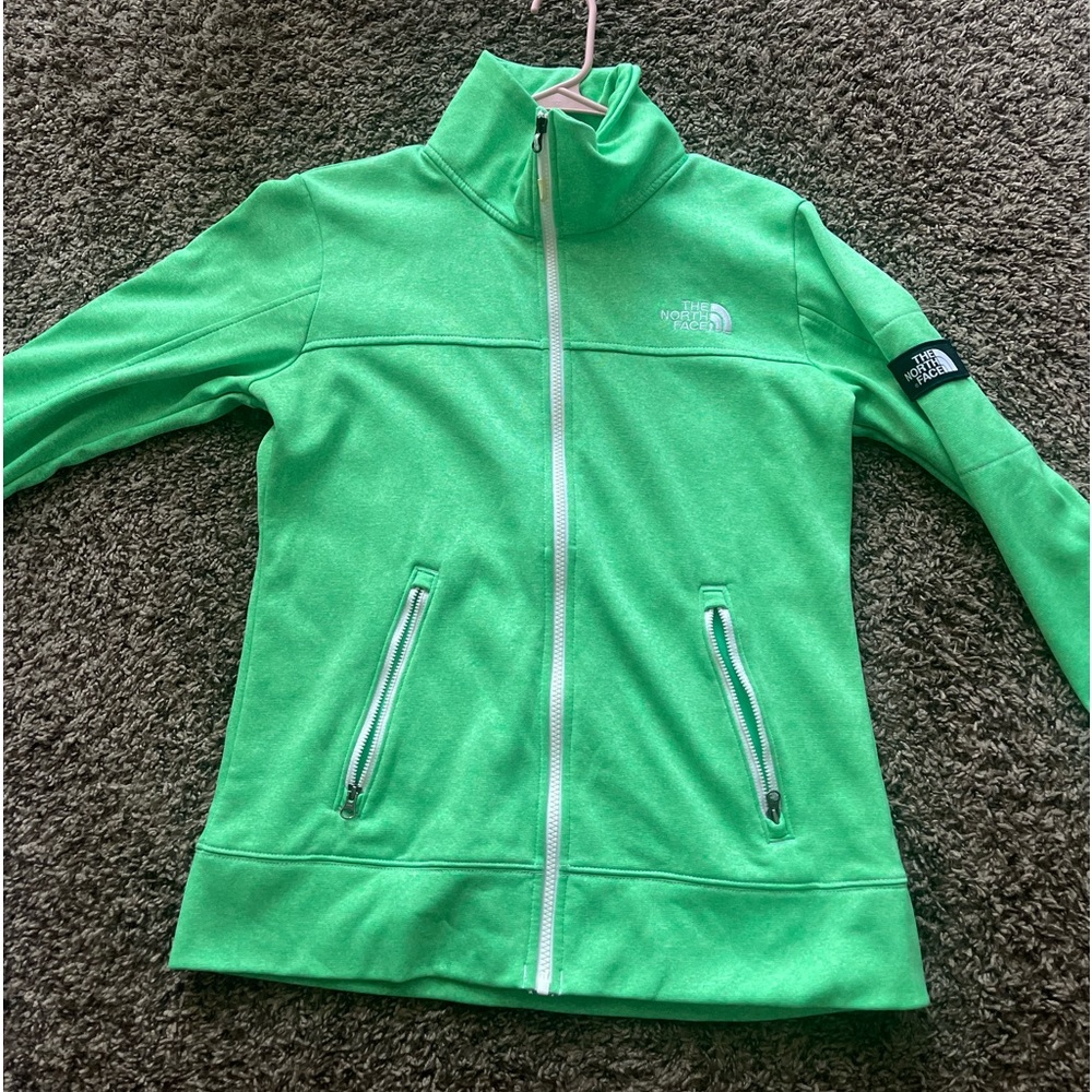 Green the Northface jacket size M